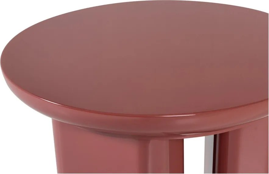 Măsuță auxiliară rotundă cu aspect lucios ø 40 cm Orivo – WOOOD