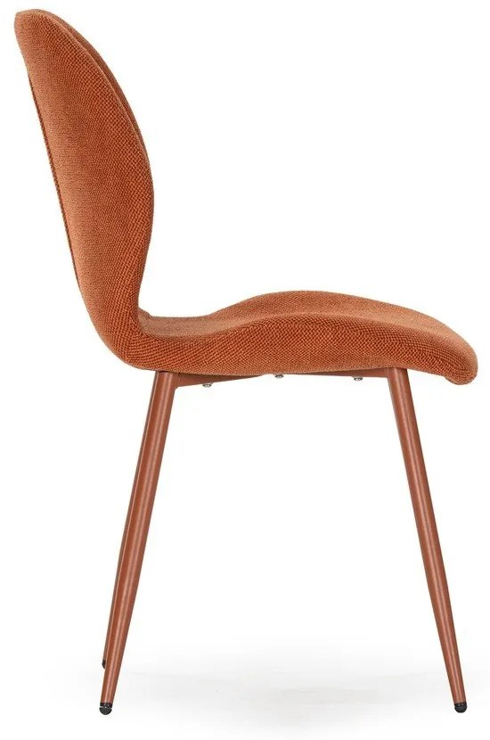 Scaune de dining teracotă 4 buc. tapițate Ansu – Marckeric