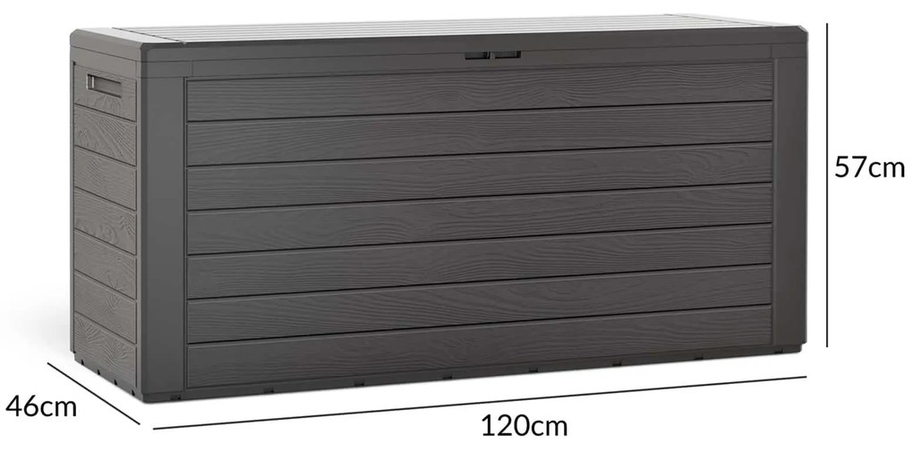 Deuba Cutie depozitare - 120x46x57cm - antracit