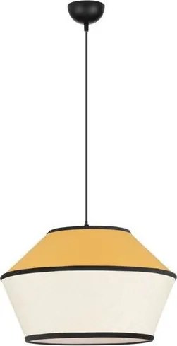 Lustra cu abajur stratifiat catifea Mustard cu hartie naturala VELISS