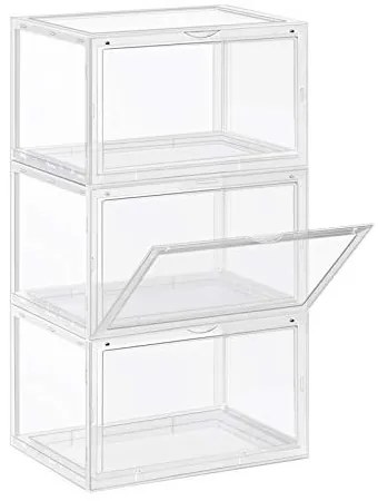 Pantofar din plastic, Songmics, Transparent, 36x28x22 cm