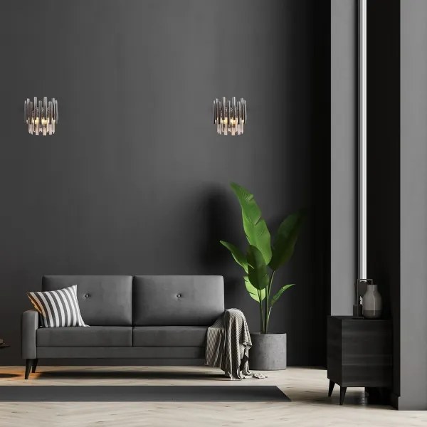 Aplică de cristal MADISON 2xE14/40W/230V crom