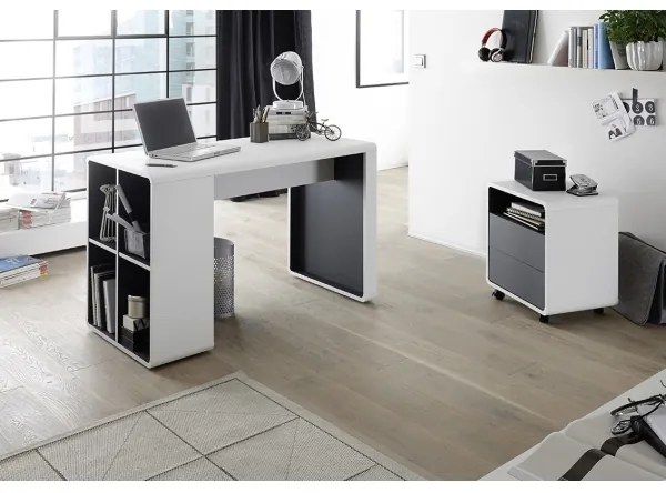 Birou TEO alb/antracit