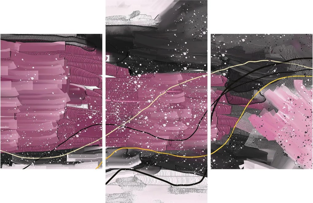 Tablou - Abstracție roz-roșu (90x60 cm)