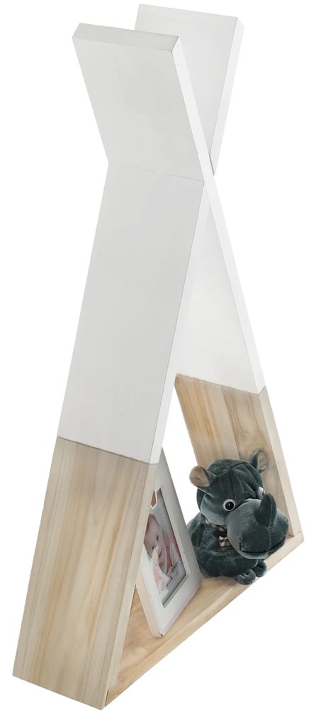 Raft pentru copii Cinderella (alb + natural). 1028668
