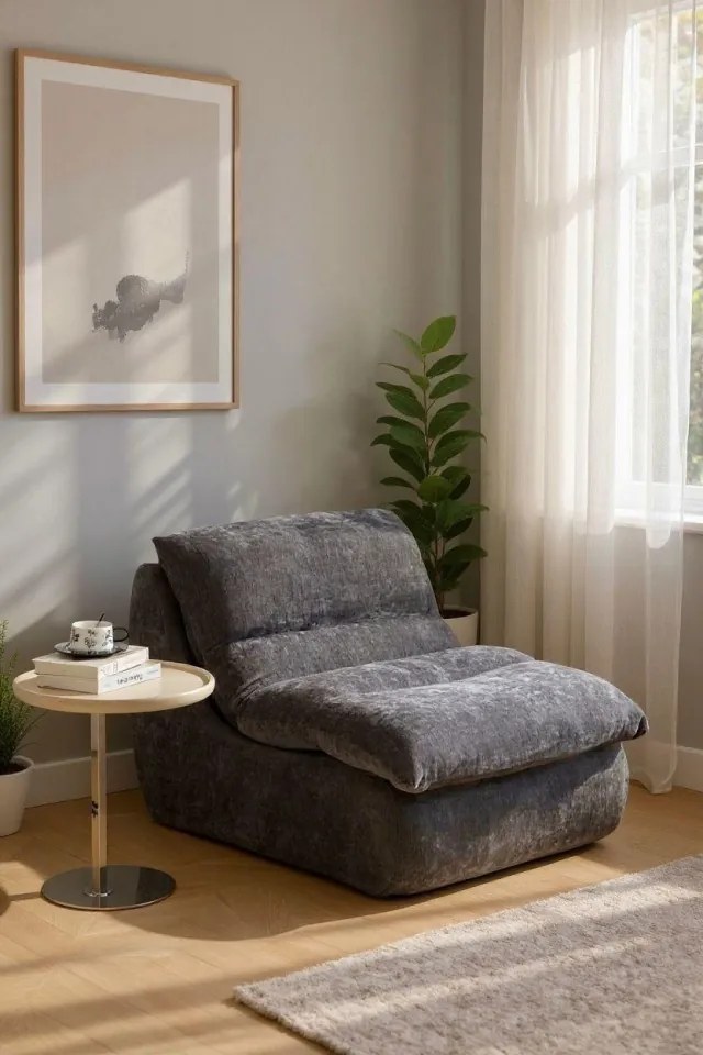 Fotoliu Memory Foam HD Relax | Design Modular | 5 Culori Disponibile | Moises (Culoare: Gri Antracit)