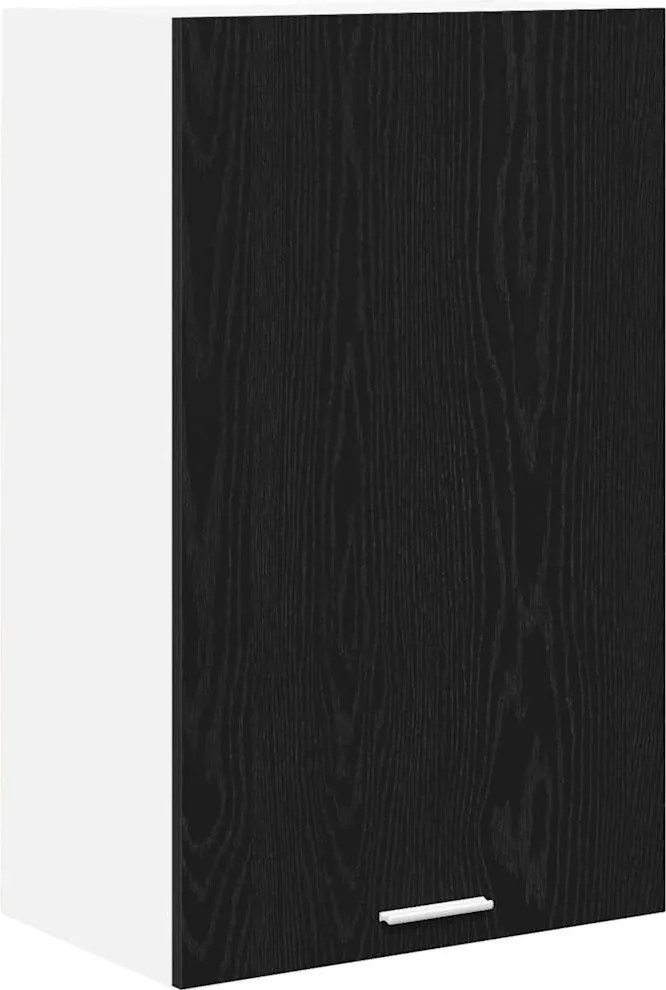 vidaXL Dulap suspendat cu ușă Stejar negru și Alb 50 x 31 x 80 cm
