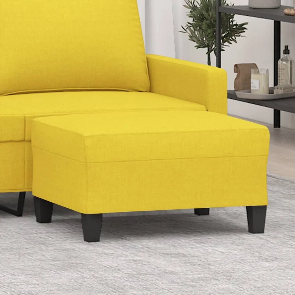 vidaXL Taburet, galben deschis, 70x55x41 cm, material textil