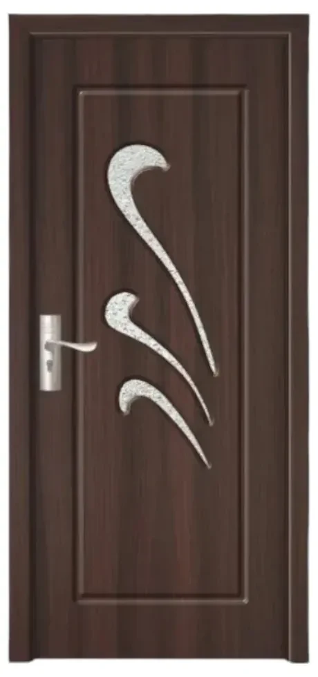 Usa Interior din MDF Novo Doors ND231, Cadru din Lemn Masiv, Geam Sablat, KIT COMPLET, Toc , Manere si balamale incluse (Culoare: Wenge, Dimensiune: