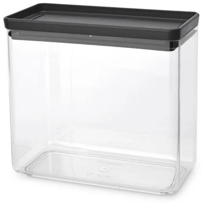 Cutie de depozitare Brabantia Tasty+ Stackable 1008875, 3,5 L, Sigiliu din silicon, Fara BPA, Gri inchis