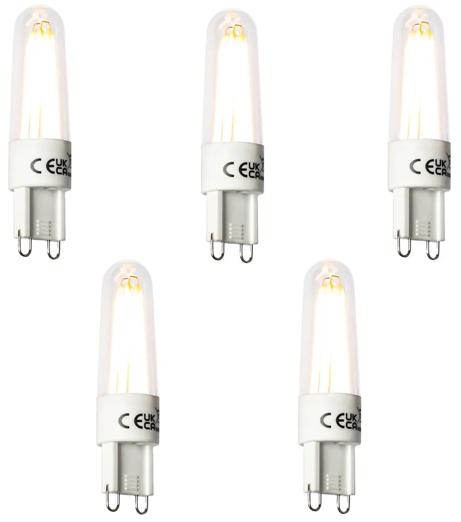 Set de 5 becuri LED cu filament G9 2.5W 240lm 2300K