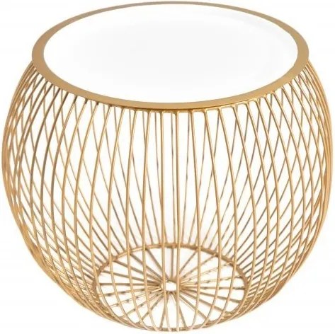 Masuta laterala Storage II 41cm auriu, alb