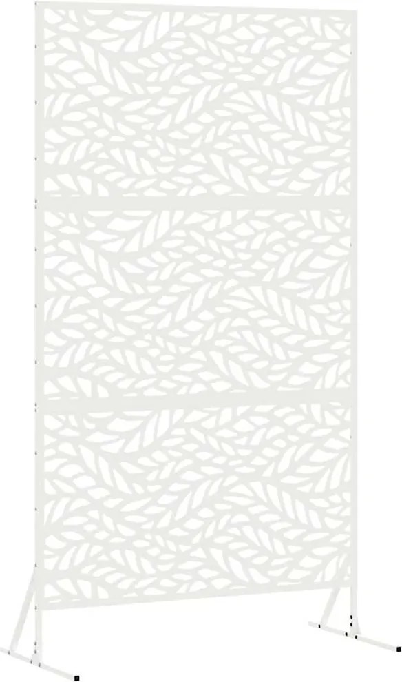 vidaXL Ecran de intimitate Alb 100 x 50 x 180 cm Oțel