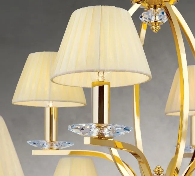 Candelabru cristal Swarovski elegant de lux Avala 12L 24K gold plated