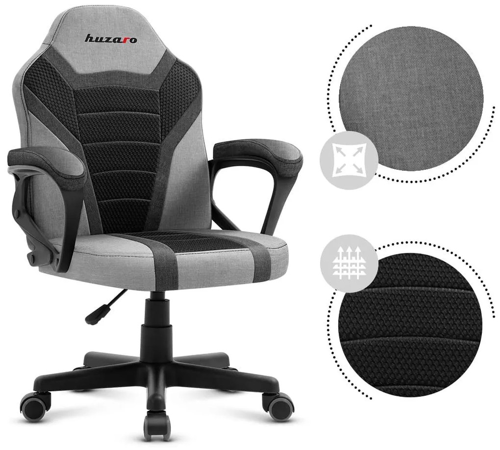 Scaun gaming pentru copii Rover 1 (negru + gri). 1087538