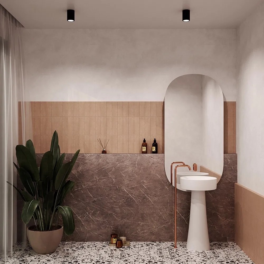 Spot aplicat, plafoniera pentru baie design modern IP65 Zoom negru 8,5cm