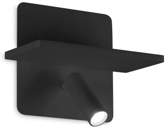 Ideal Lux - Aplica spot de perete PIANO LED/10W/230V CRI 90 USB negru