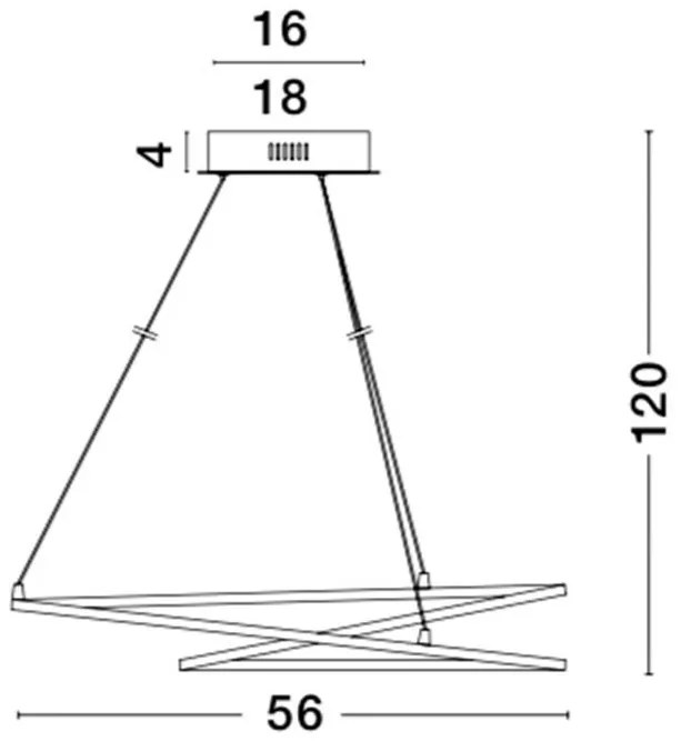 Lustra suspendata LED design modern Viarregio alb