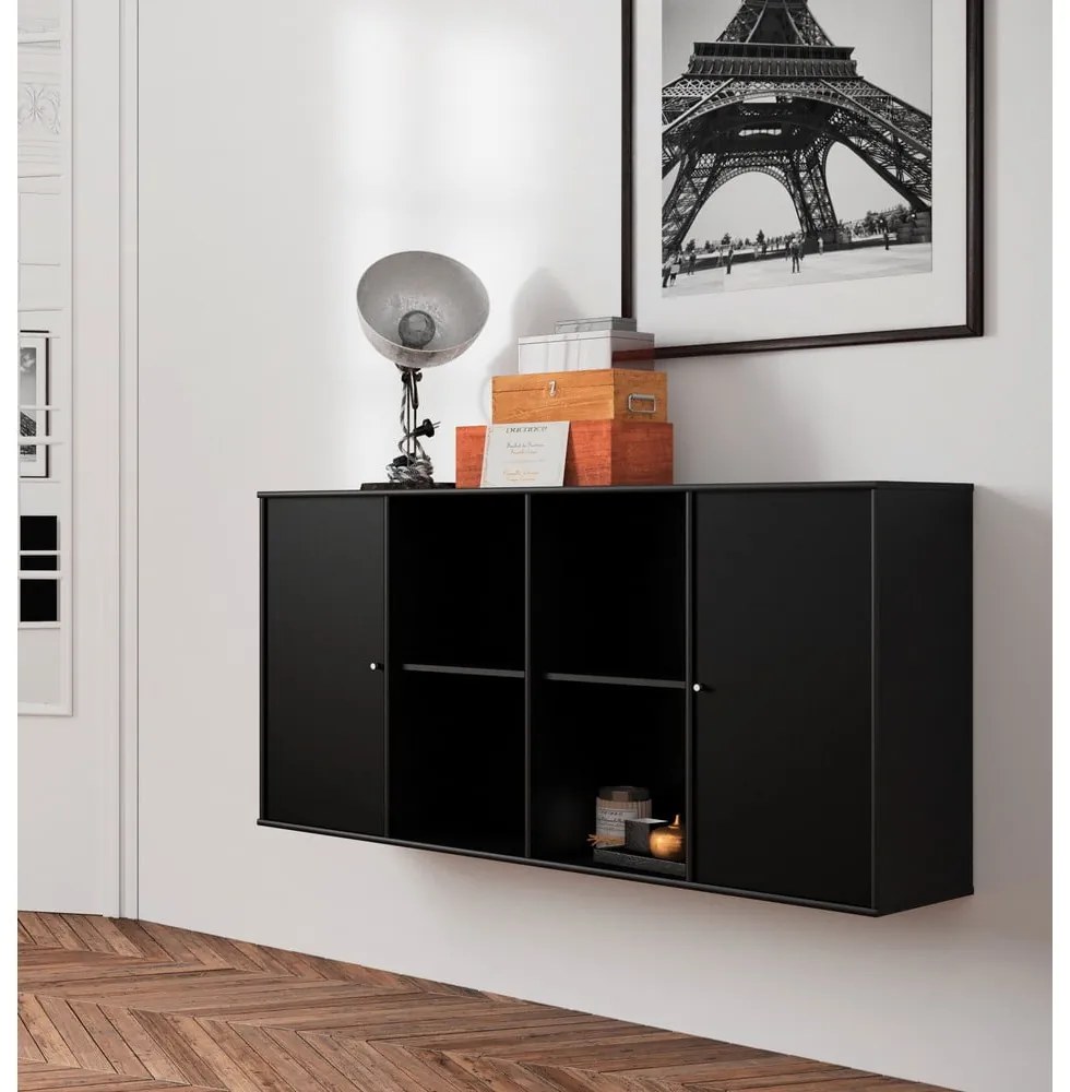 Sistem de rafturi modulare negru 136x69 cm Mistral Kubus - Hammel Furniture