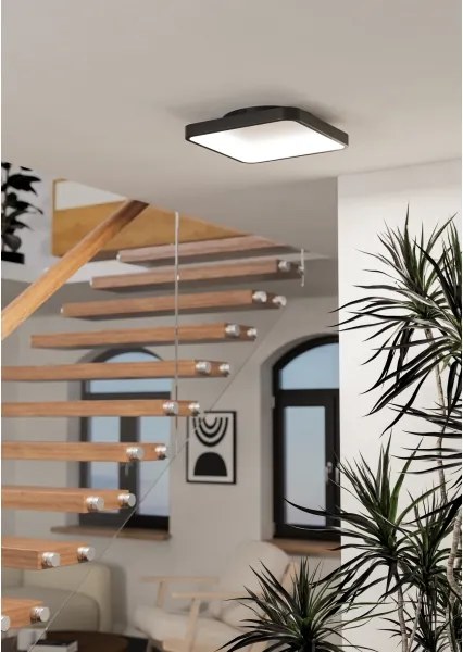 Eglo 901911 - LED RGBW Plafonieră dimabilă LORETELLO-Z LED/20W/230V 35x35cm negru