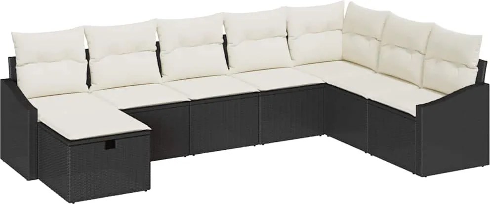 vidaXL Set de canapea cu pernă 9 pcs poliratan