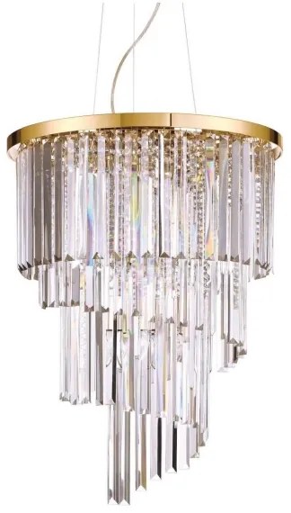 Lustră pe cablu CARLTON 12xE14/40W/230V auriu Ideal Lux