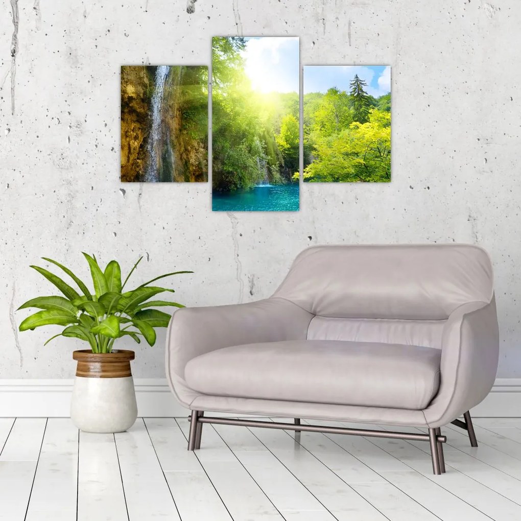 Tablou - cascadele în djunglă (90x60 cm)