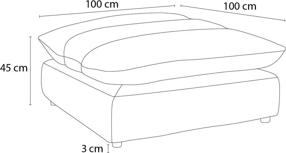Taburet albastru închis cu tapițerie din chenille Neil – Bobochic Paris