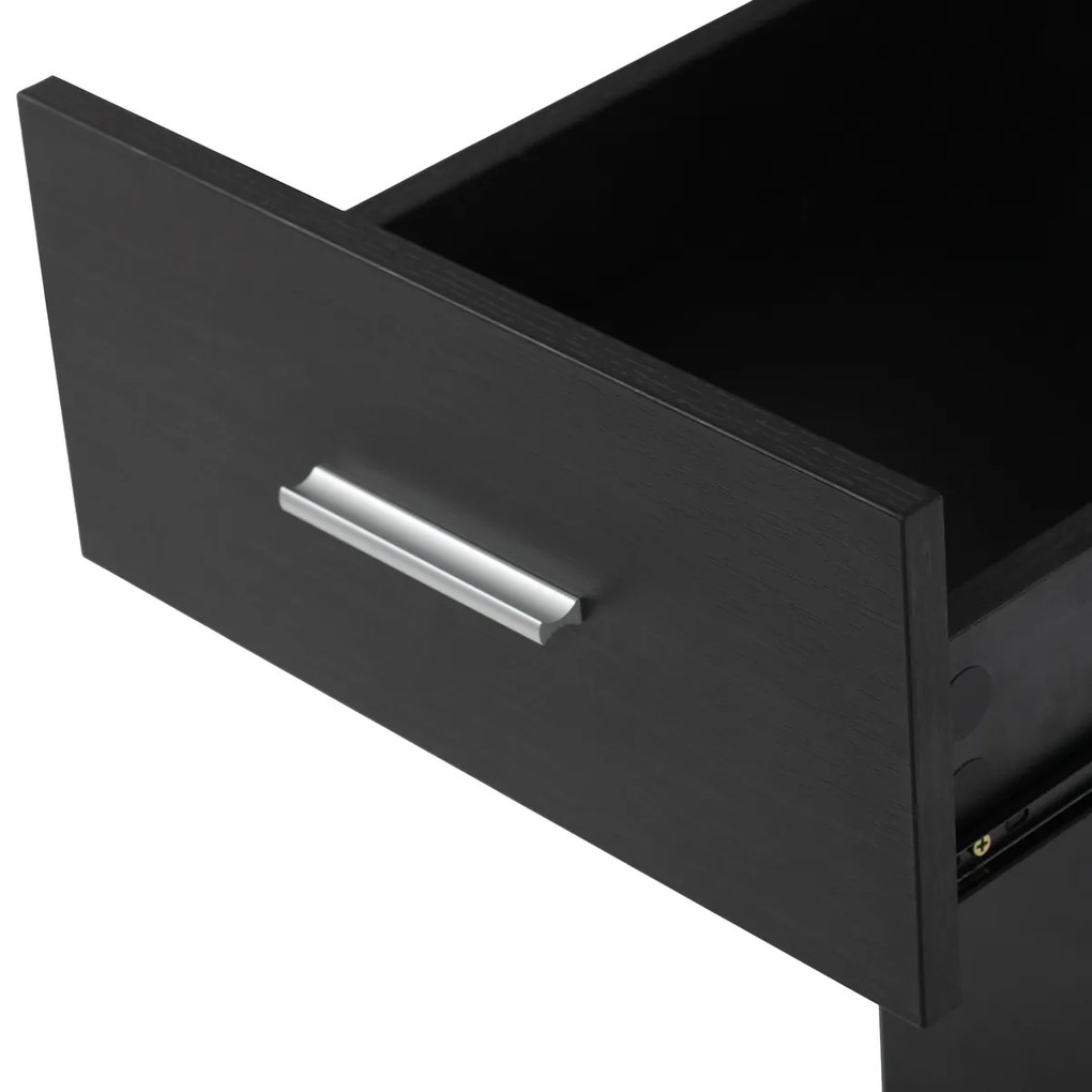 Masă de birou 3218 OAK, negru și stejar