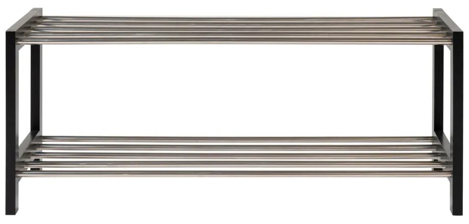 Suport de pantofi negru din lemn de plop Padova - House Nordic