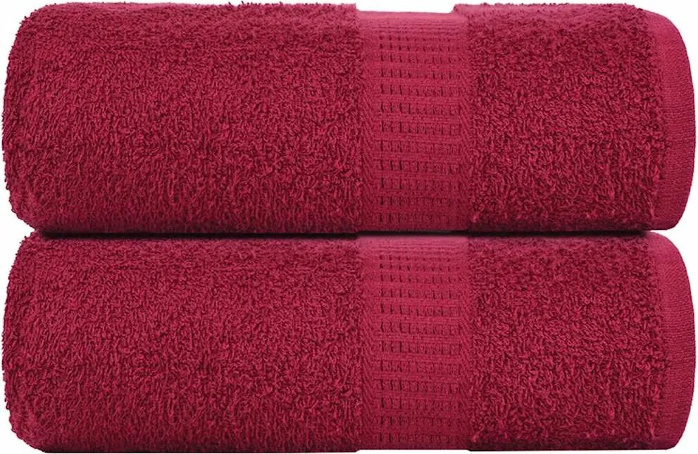 vidaXL Prosoape de oaspeți, FROGN, 2 buc., Bordeaux, 30x50 cm, 360 g/m²