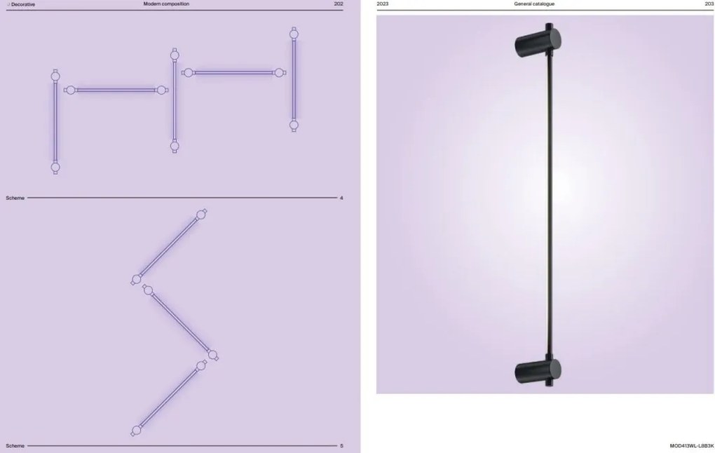Aplica de perete LED design liniar Rotta negru 90,5cm
