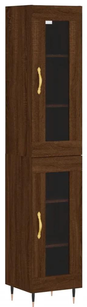 3199416 vidaXL Dulap înalt, stejar maro, 34,5x34x180 cm, lemn prelucrat