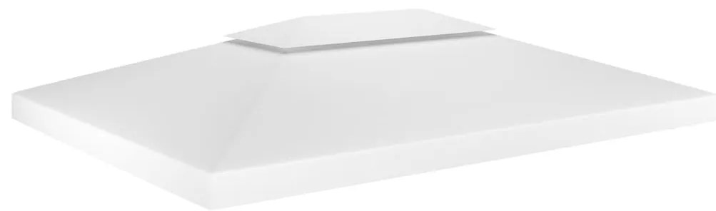 vidaXL Acoperiș de pavilion cu 2 niveluri, alb, 4x3 m, 310 g/m²