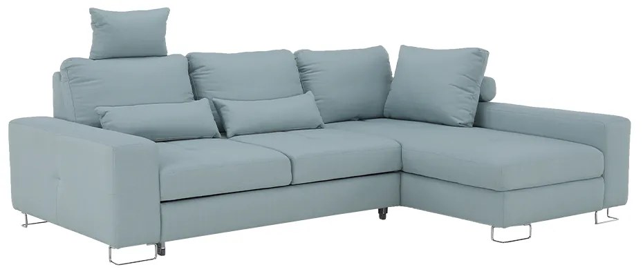 Canapea cu funcţie de ajustare a adâncimii scaunului, culoare mentă, material textil, dreapta, SATI
