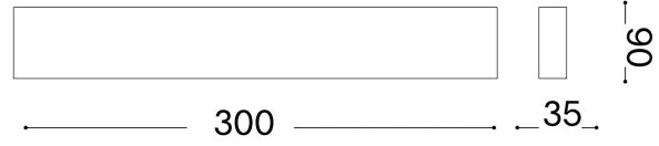 Aplică LED Ideal Lux DELTA LED/10W/230V 4000K 30 cm CRI 90 alb