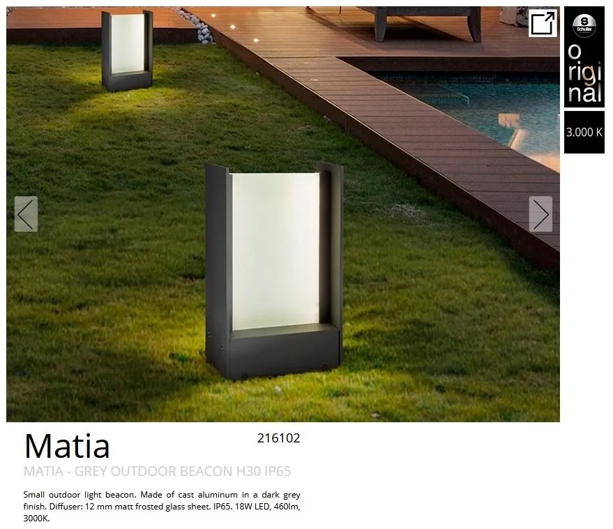 Mini Stalp LED exterior design modern IP65 Matia H-30cm