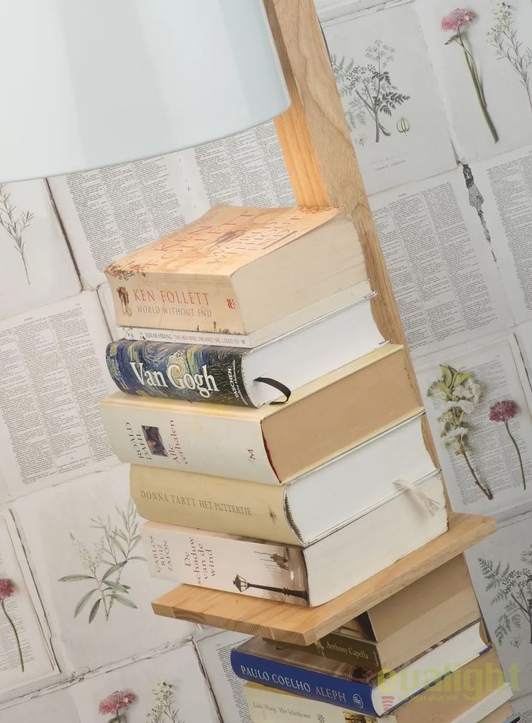 Lampadar chic cu rafturi pentru carti, CAMBRIDGE alb CAMBRIDGE/F/W