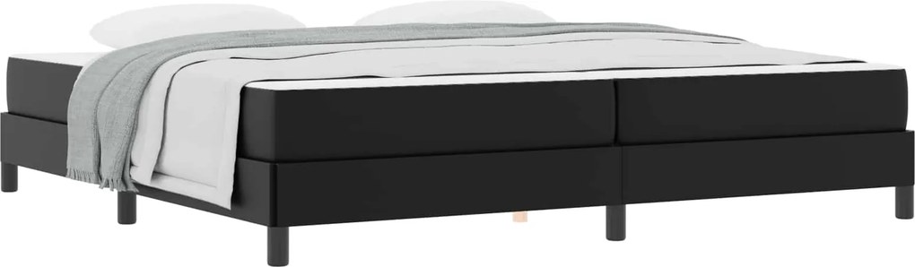 vidaXL Cadru de pat cu saltea Negru 200 x 200 cm țesătură
