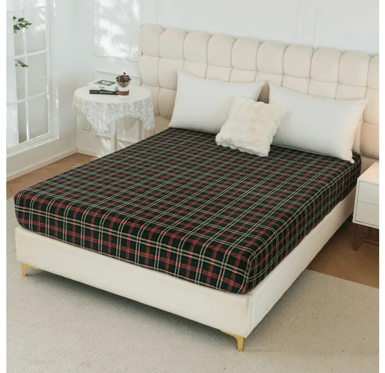 Cearsaf Cocolino microplus cu elastic GLENMOORE 160x200 cm verde