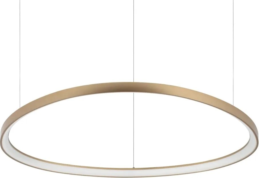 Lustra LED suspendata design circular GEMINI SP D105 ON-OFF OTTONE 4000K