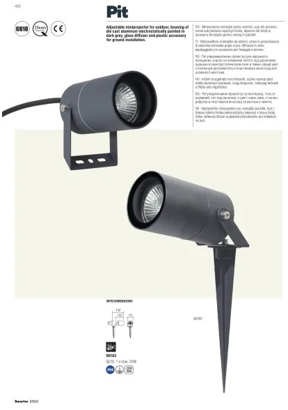 Lampă de exterior PIT 1xGU10/35W/230V IP65 Redo 90183