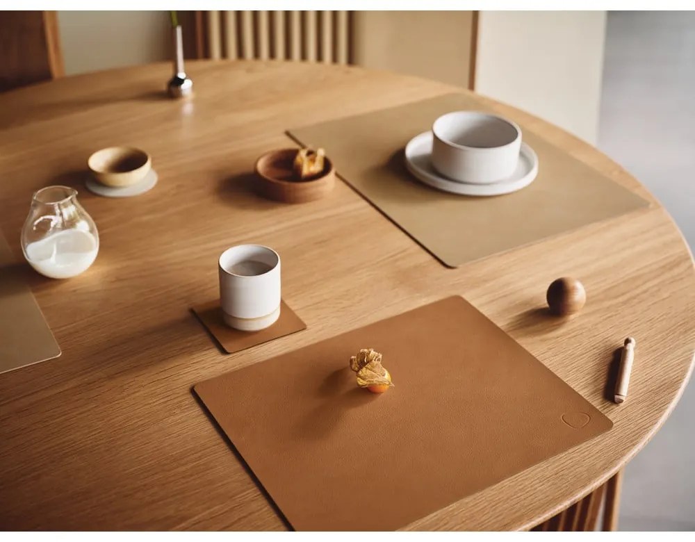 Cutie de depozitare în culoare naturală din lemn, decorativă ø 11x3 cm Circle S – LIND DNA