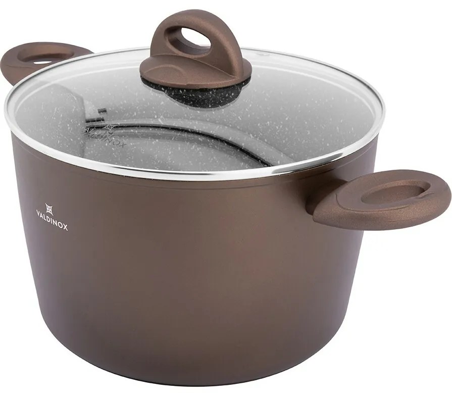 Valdinox Aurum Cratiță cu suprafață antiaderentă cu capac, 24 cm, 6 l