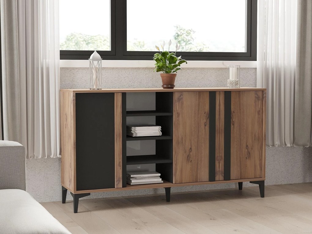 Mobilier living Laciko (Pin atlantic + antracit) . 1102248