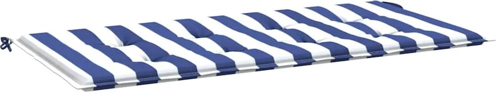 vidaXL Pernă bancă grădină, albastru&alb, 120x50x4 cm, textil oxford