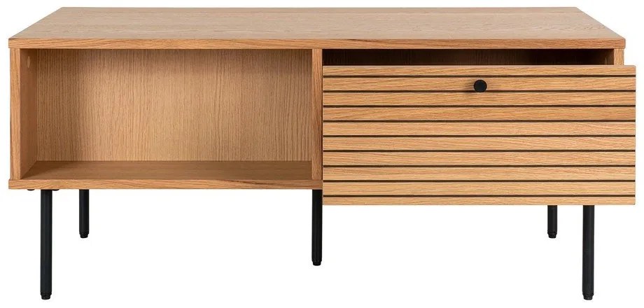 Măsuță de cafea în culoare naturală cu blat cu aspect de lemn de stejar 50x100 cm Kyoto – House Nordic