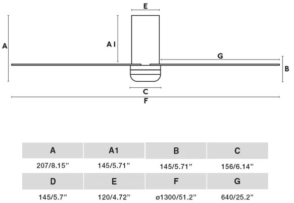 Ventilator de tavan FARO 33829 PUNT TUB M maro/alb d. 130 cm + telecomandă