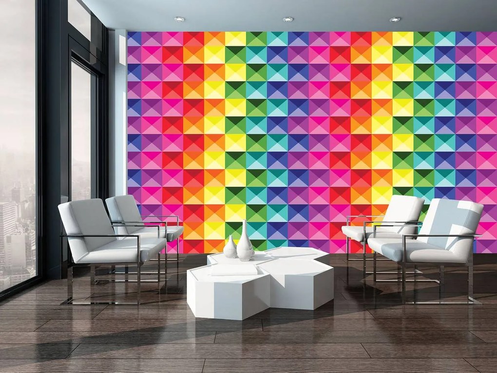 Fototapet - Cuburi colorate (254x184 cm)