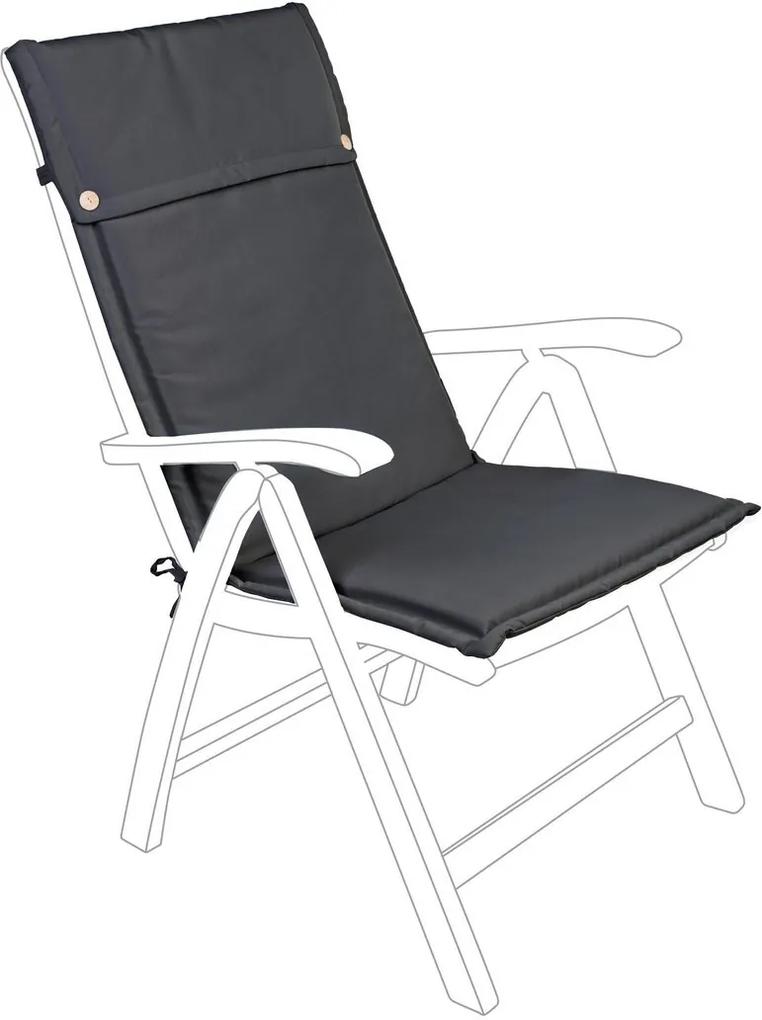 Perna scaun gradina din textil gri Paddet 50 cm x 120 cm x 3 h